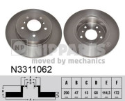 N3311062 Brzdový kotouč NIPPARTS