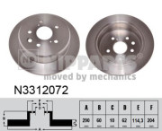 N3312072 Brzdový kotouč NIPPARTS