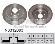 N3312083 Brzdový kotouč NIPPARTS