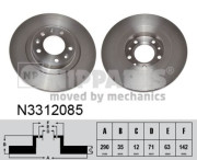 N3312085 Brzdový kotouč NIPPARTS