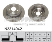 N3314042 Brzdový kotouč NIPPARTS