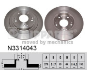 N3314043 Brzdový kotouč NIPPARTS