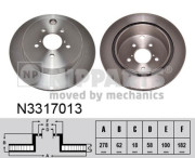 N3317013 Brzdový kotouč NIPPARTS