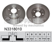 N3318010 Brzdový kotouč NIPPARTS