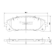 N3602139 Sada brzdových destiček, kotoučová brzda NIPPARTS