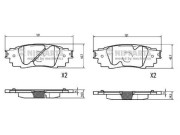 N3612049 Sada brzdových destiček, kotoučová brzda NIPPARTS