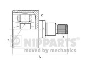 J2831136 NIPPARTS sada kĺbov hnacieho hriadeľa J2831136 NIPPARTS