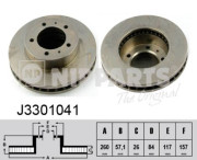 J3301041 NIPPARTS brzdový kotúč J3301041 NIPPARTS