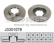 J3301078 NIPPARTS brzdový kotúč J3301078 NIPPARTS