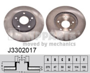 J3302017 NIPPARTS brzdový kotúč J3302017 NIPPARTS