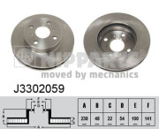 J3302059 NIPPARTS brzdový kotúč J3302059 NIPPARTS