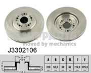 J3302106 NIPPARTS brzdový kotúč J3302106 NIPPARTS