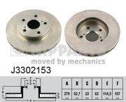 J3302153 Brzdový kotouč NIPPARTS