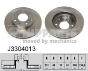 J3304013 NIPPARTS brzdový kotúč J3304013 NIPPARTS