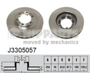 J3305057 Brzdový kotouč NIPPARTS