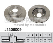 J3306009 Brzdový kotouč NIPPARTS