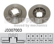 J3307003 NIPPARTS brzdový kotúč J3307003 NIPPARTS