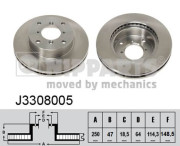 J3308005 NIPPARTS brzdový kotúč J3308005 NIPPARTS