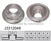 J3312049 NIPPARTS brzdový kotúč J3312049 NIPPARTS