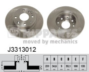 J3313012 NIPPARTS brzdový kotúč J3313012 NIPPARTS