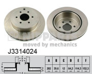 J3314024 Brzdový kotouč NIPPARTS