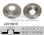 J3315015 NIPPARTS brzdový kotúč J3315015 NIPPARTS