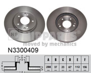 N3300409 Brzdový kotouč NIPPARTS