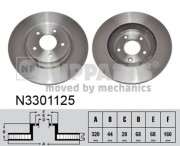 N3301125 Brzdový kotouč NIPPARTS