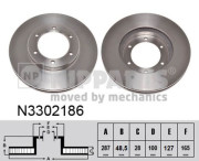 N3302186 Brzdový kotouč NIPPARTS