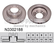 N3302188 NIPPARTS brzdový kotúč N3302188 NIPPARTS