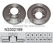 N3302199 NIPPARTS brzdový kotúč N3302199 NIPPARTS