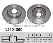 N3304060 NIPPARTS brzdový kotúč N3304060 NIPPARTS