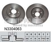 N3304063 NIPPARTS brzdový kotúč N3304063 NIPPARTS