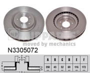 N3305072 Brzdový kotouč NIPPARTS