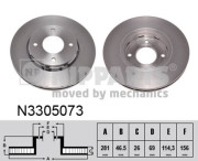 N3305073 NIPPARTS brzdový kotúč N3305073 NIPPARTS