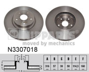 N3307018 Brzdový kotouč NIPPARTS