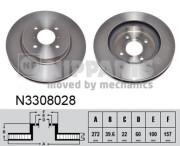 N3308028 Brzdový kotouč NIPPARTS