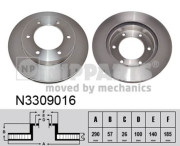 N3309016 NIPPARTS brzdový kotúč N3309016 NIPPARTS