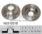 N3310318 Brzdový kotouč NIPPARTS