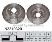 N3310320 Brzdový kotouč NIPPARTS