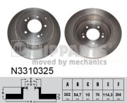 N3310325 NIPPARTS brzdový kotúč N3310325 NIPPARTS