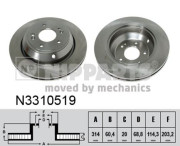 N3310519 NIPPARTS brzdový kotúč N3310519 NIPPARTS