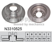 N3310525 Brzdový kotouč NIPPARTS