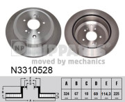 N3310528 Brzdový kotouč NIPPARTS