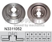 N3311052 Brzdový kotouč NIPPARTS