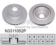 N3311052P Brzdový kotouč NIPPARTS