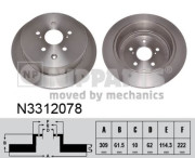 N3312078 NIPPARTS brzdový kotúč N3312078 NIPPARTS