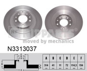 N3313037 NIPPARTS brzdový kotúč N3313037 NIPPARTS