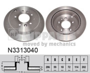 N3313040 NIPPARTS brzdový kotúč N3313040 NIPPARTS