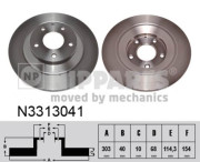 N3313041 Brzdový kotouč NIPPARTS